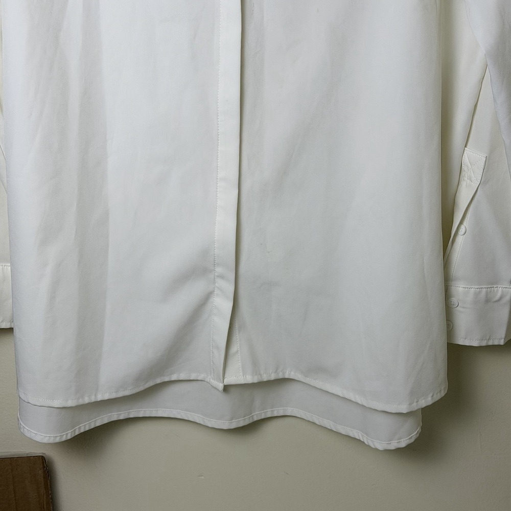 Modern Ambition Women's Travel Shirt White Large Button Down Cool - Picture 3 of 11